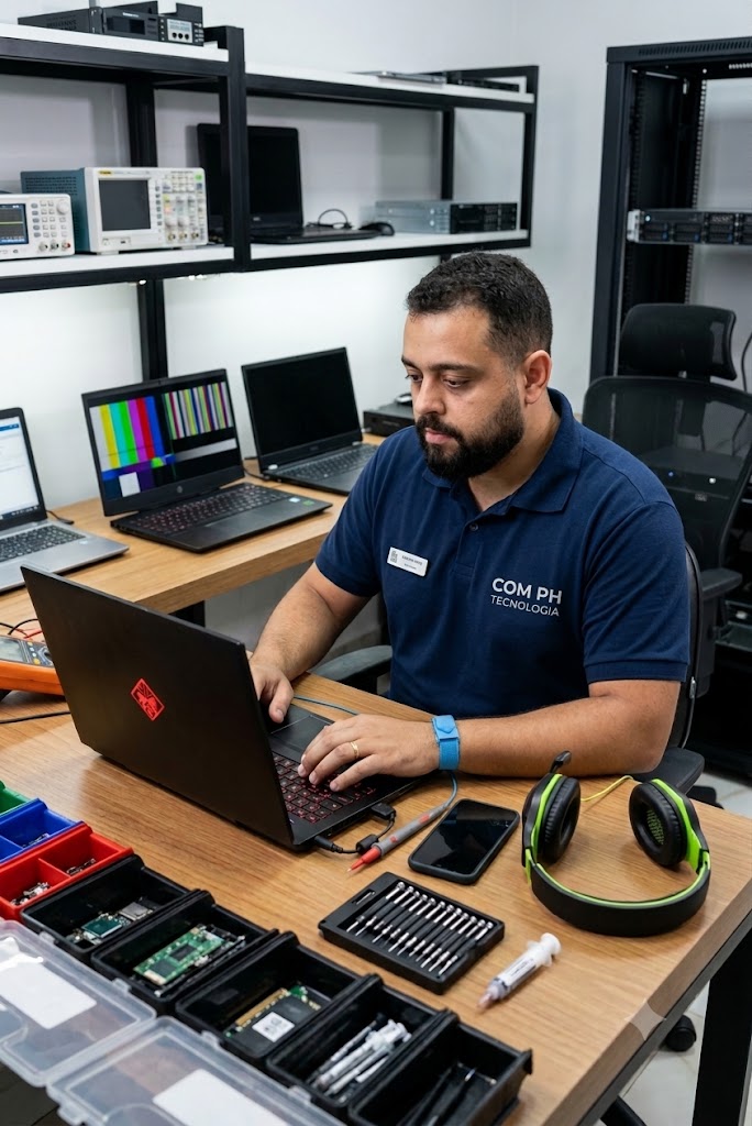 Especialista da COM PH Tecnologia em ação